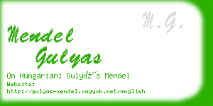 mendel gulyas business card